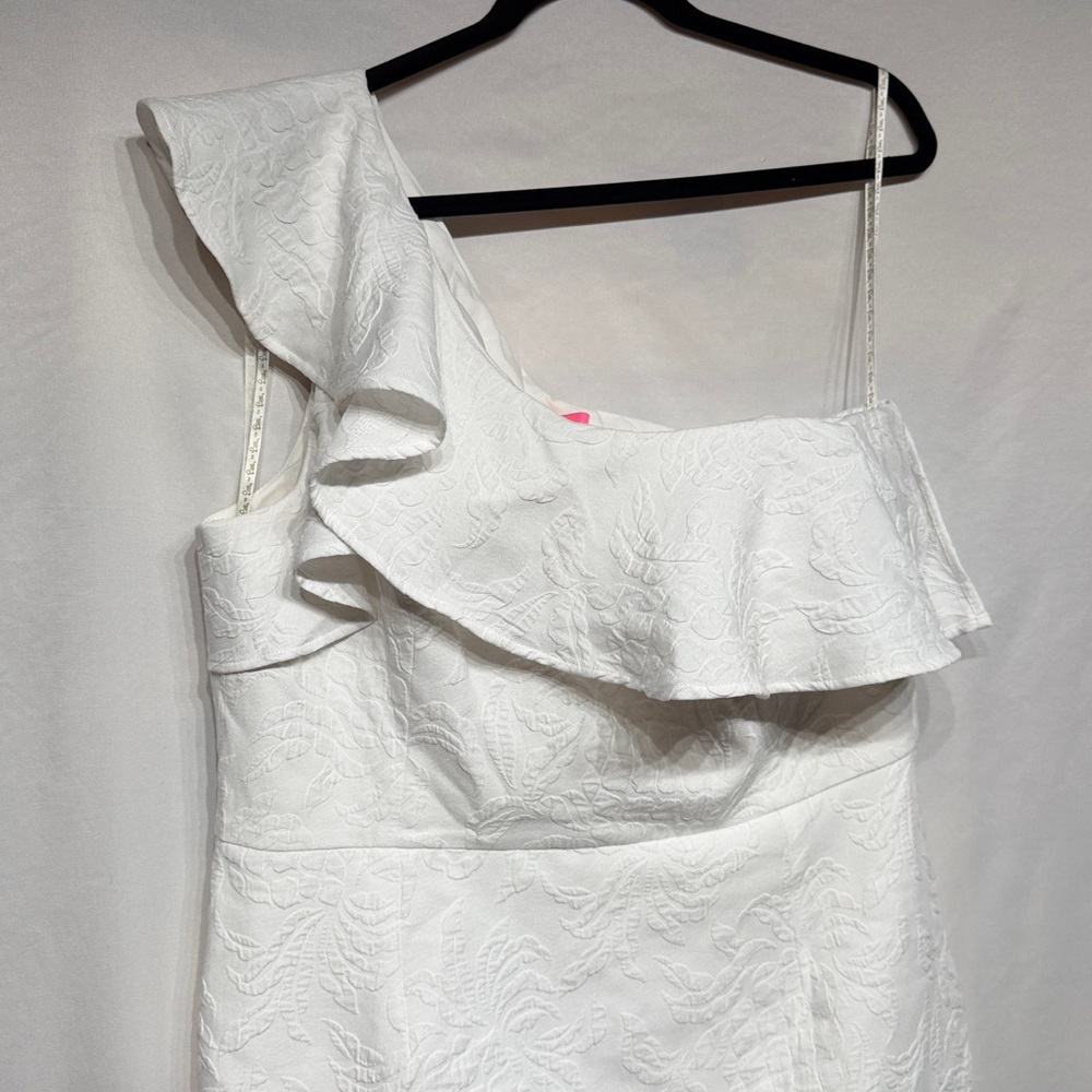 Lilly Pulitzer Kipton Romper Resort White Pineapple Pucker Jacquard NEW Size 16 - Picture 7 of 13